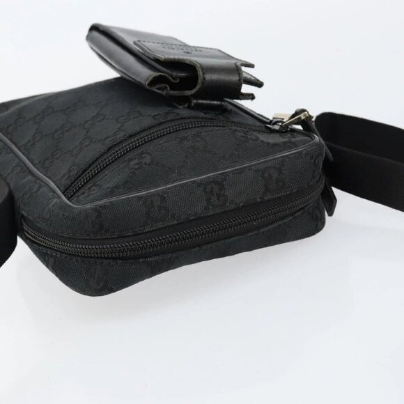 GUCCI GG Canvas Shoulder Bag Black Auth 152032 - Picture 7 of 16